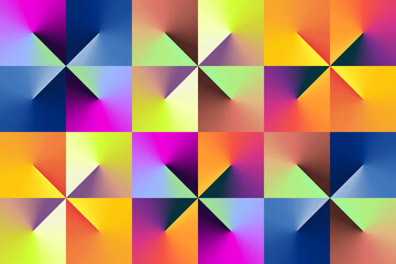 Gradient Isometric Abstract Pattern Background