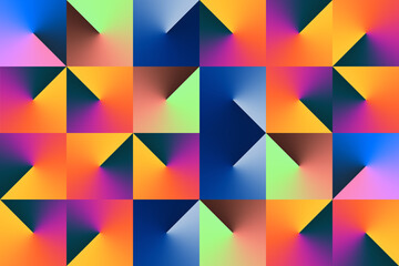 Gradient Isometric Abstract Pattern Background