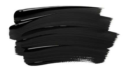 Bold black paint stroke on white background