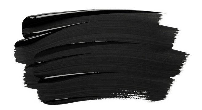 Bold black paint stroke on white background