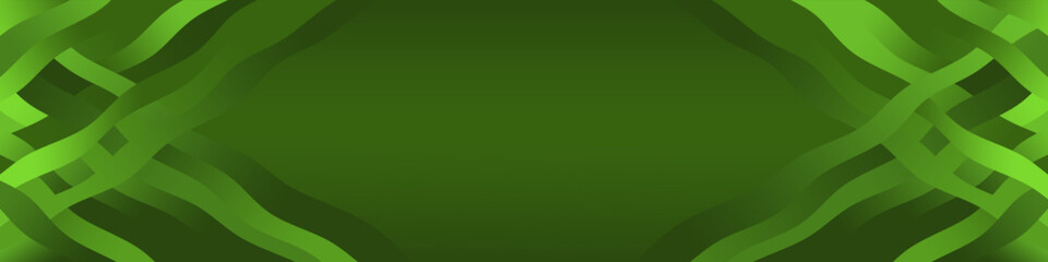 Green abstract background with light and copy space. Vector illustration.