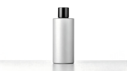 Matte Cosmetic Bottle Mockup on Clean White Background