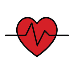 A bold heart paired with a rhythmic heartbeat line, symbolizing life, love, and vitality. Clean, simple, and energetic, it captures emotion and motion in one striking design.