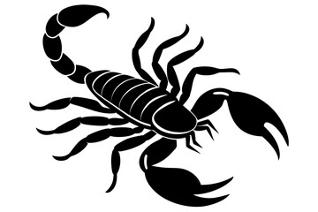 scorpion silhouette vector, scorpion black symbol
