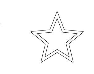 Fototapeta premium Star vector illustration, celestial body, night sky, astronomy, space, galaxy, universe, cosmos, constellation, shape, outline
