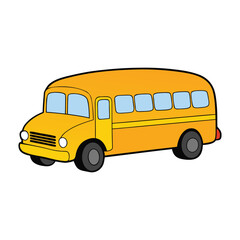 “A bright yellow empty school bus waits quietly at the curb, its windows clear and seats vacant, ready for a new day’s journey with the warm promise of learning ahead.”