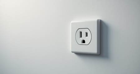 Retirement Readiness - Close-up of a clean white wall socket with an empty slot highlighted, representing missing retirement readiness steps in a minimalistic composition.
