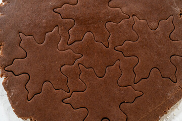 Chocolate Ginger Sugar Cookies in Snowflake Shapes A Festive Treat
