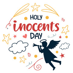 Obraz premium HOLY INNOCENTS DAY vector illustration isolated on white background