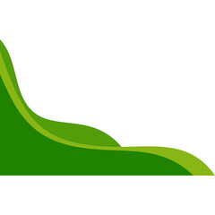 Fototapeta premium Green Curved Corner Border