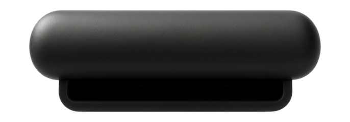 Rubber edge trim for glass tabletops, ensuring protection and a non-slip surface.