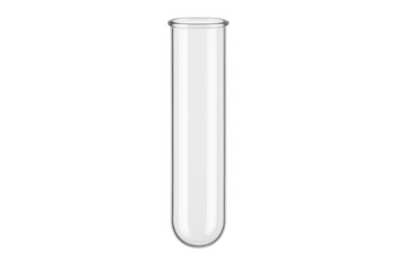 Glass test tube for laboratory experiments, transparent science and chemistry research equipment
