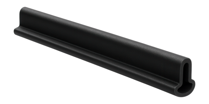 Rubber seal strip for kitchen cabinet doors, providing soft close and noise reduction.