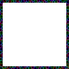 Colorful Neon Star Border Frame Template