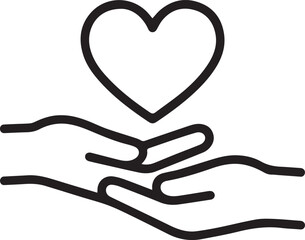 Offering love and care: Heart gently cradled in open hands, symbolizing hope, support, and compassion, fostering a sense of community and well-being