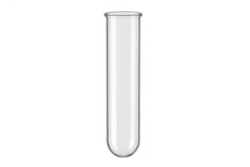 Clear empty test tube for scientific research or medical diagnostics, representing discovery, experimentation, and analysis