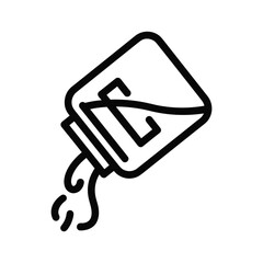 Pouring liquid from a tilted bottle, symbolizing spills or waste