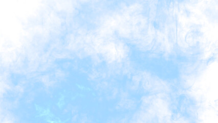 Fog on transparent background. Blue smoke fog texture. Abstract Cloud. Misty fog overlay