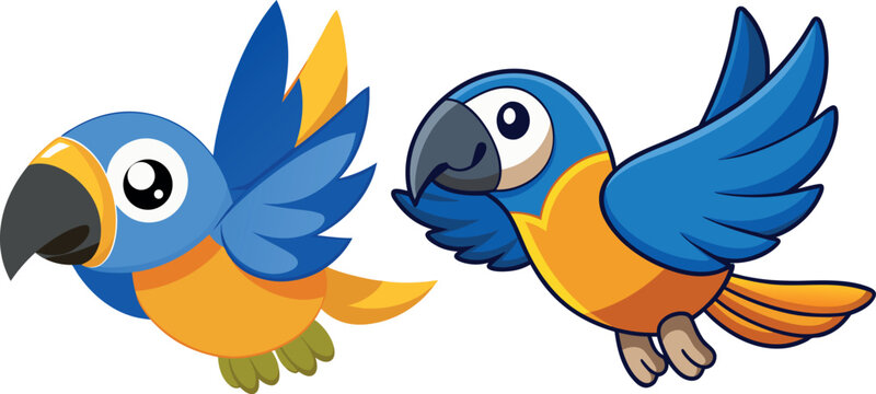 Cute Parrot Clipart, Colorful Bird Illustration, Tropical Animal Art, Cartoon Parrot Drawing, Jungle Animal Clipart, Exotic Bird Design, Kids Animal Vector, Parrot Graphic, Parrot for Kids, Animal Car