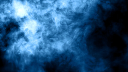 Fog on transparent background. Blue smoke fog texture. Abstract Cloud. Misty fog overlay