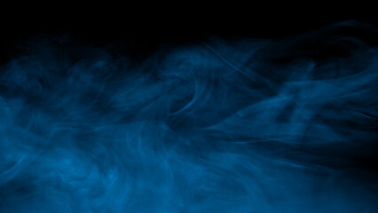 Fog on transparent background. Blue smoke fog texture. Abstract Cloud. Misty fog overlay
