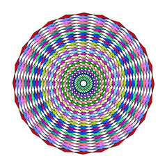 Vibrant abstract concentric circle mandala pattern design art