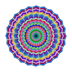 Colorful intricate mandala pattern isolated on white background