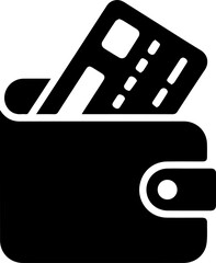 Minimal Wallet with Credit Card Illustration for Banking Finance Payment and E commerce Design