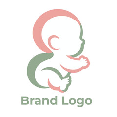 Mother and baby logo vector symbol