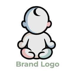 Mother and baby logo vector symbol
