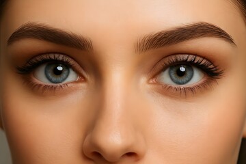 Naklejka premium Close-up portrait of beautiful expressive eyes 