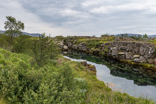 Flosagja canyon and river in Iceland
