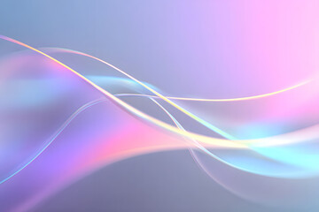 thick glowing holographic lines on a soft gradient background creating clean tech inspired minimalism