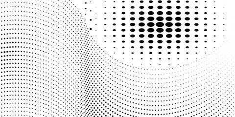 Black Dotted Texture on White Background . Modern Vector Art .
