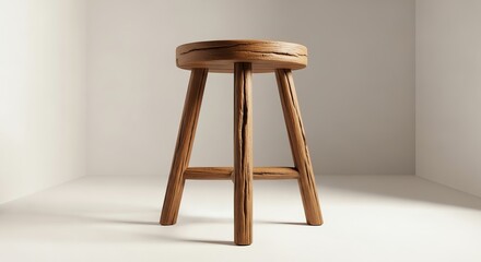 Wooden stool with simple design