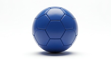 Blue soccer ball with transparent background