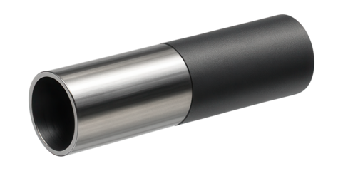 Slim metal-plastic pipe for efficient heat transfer in compact radiator systems.