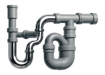 High-capacity metal-plastic pipe system for public sports facilities, ideal for water flow.