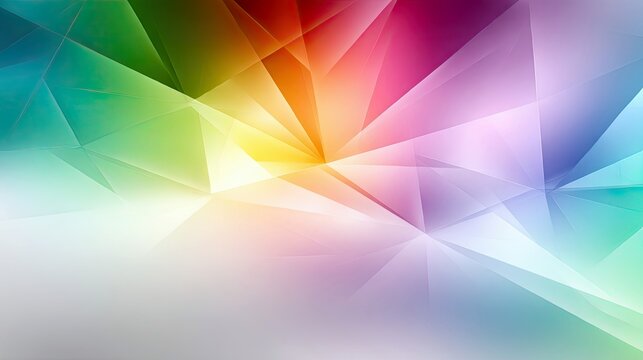 A dynamic abstract background featuring a spectrum of bright colors forming geometric shapes, creating a sense of energy and movement.