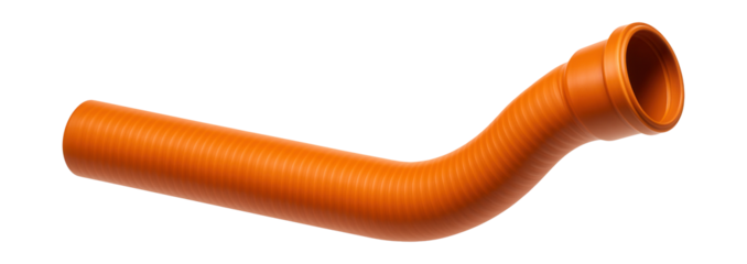 Flexible and durable cross-linked polyethylene sewer pipe for residential utility rooms.