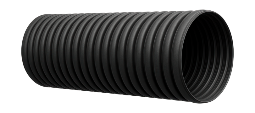 A wide corrugated polyethylene pipe for residential stormwater management during heavy