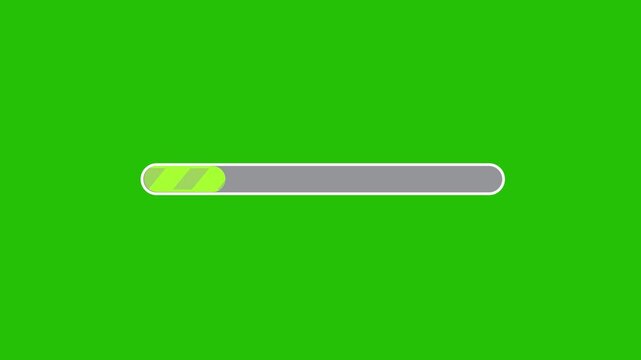 countdown loading animation, time limit, loading running backwards indicating time is running out, 4k video green screen