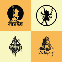 Adiyogi Shiva in Meditation: The Supreme Ascetic and Transformer (Hindi word: Har Har Mahadev & Om Namh Shivay)