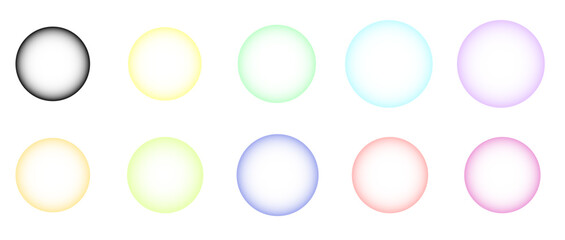 Colorful round simple soap bubble set