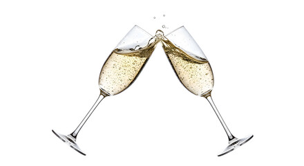 Celebrating with champagne Sparkling toast of festive cheer