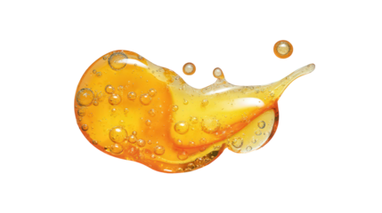 Amber gel skincare swatch with air bubbles smear, transparent, bubble, serum, skincare, gel, amber