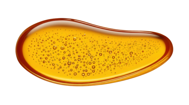 Amber gel skincare swatch with air bubbles amber, bubble, gel, smear, transparent, skincare, serum