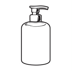 vector illustration of a bottle of soap