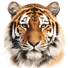Fototapeta premium Close up portrait of a fierce tiger face with intense eyes