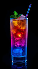 cocktail with lime and ice